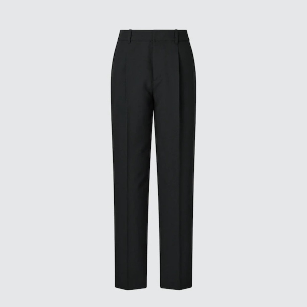 UNIQLO AirSense PLEATED PANTS Womens Black Dress Pants